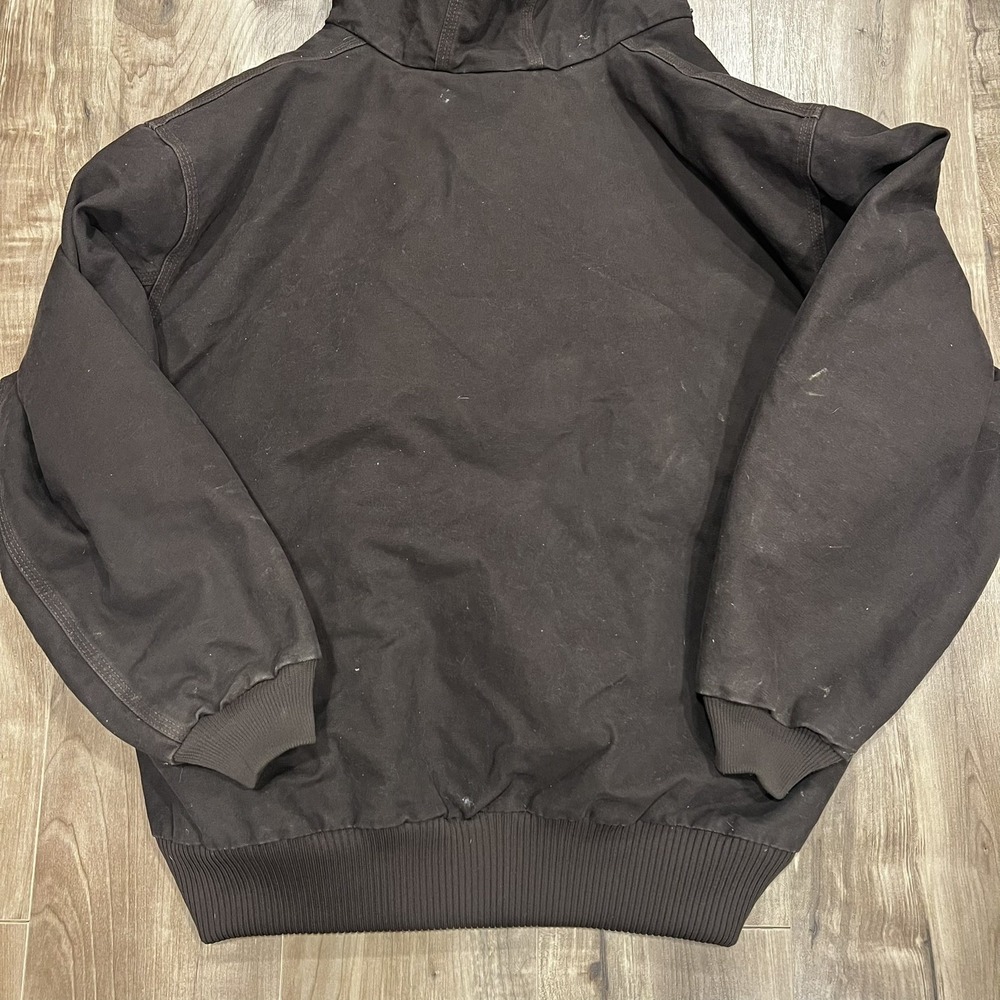 Carhartt J130 DKB brown hooded work wear jacket 3XL - Picture 5 of 8